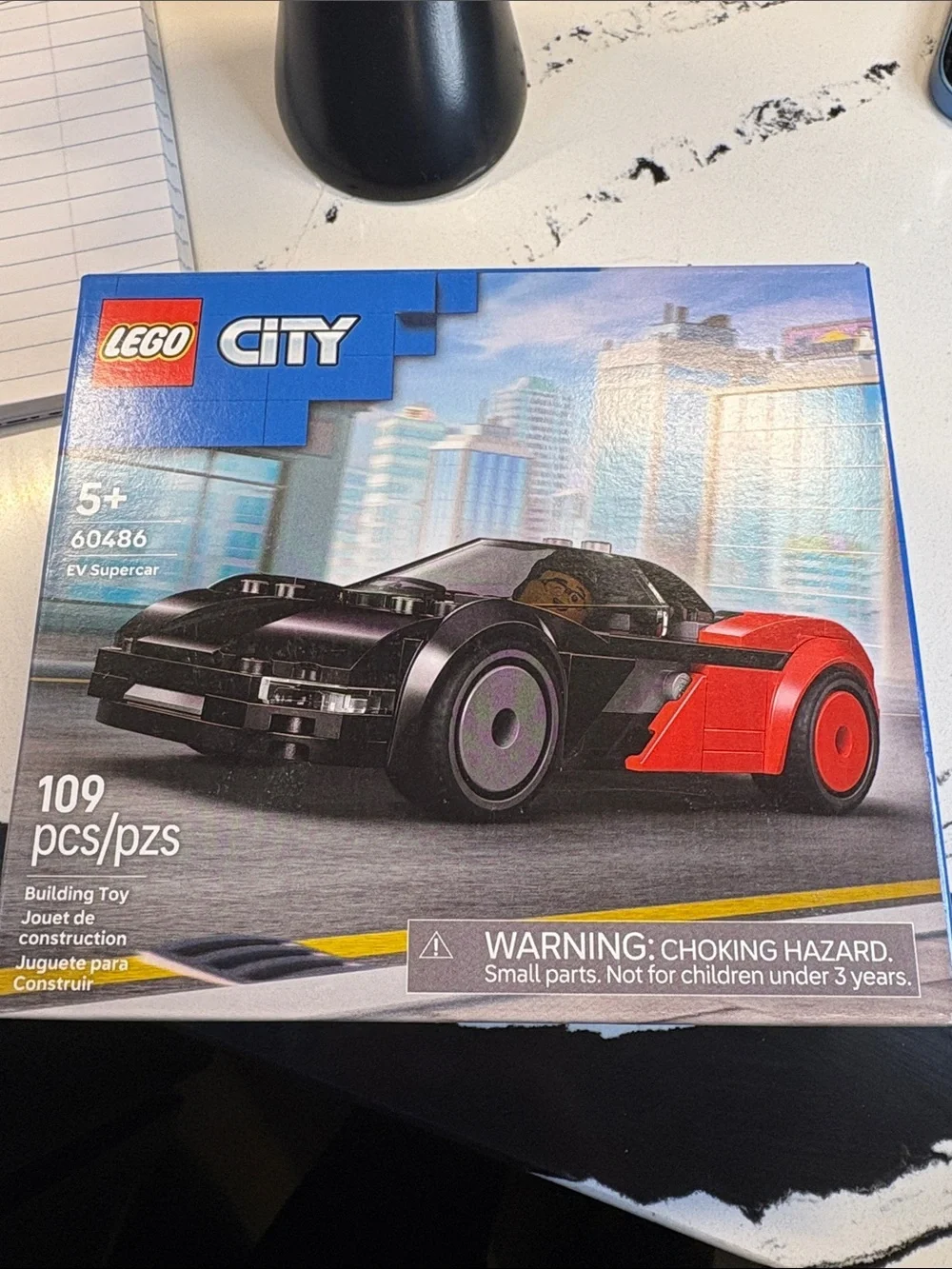 Lego City EV Supercar - Black, Red, Purple Accents